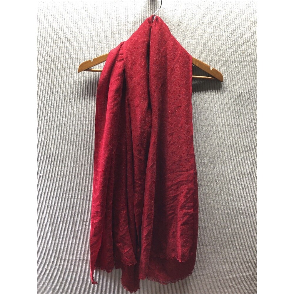 Nine West Scarf Red Metallic Shimmer Wrap Shawl Holiday Party Evening NWT
